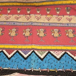 Vintage 1997 "Sew Cozy Sampler" By Daisy Kingdom, Sewing Themed Fabric